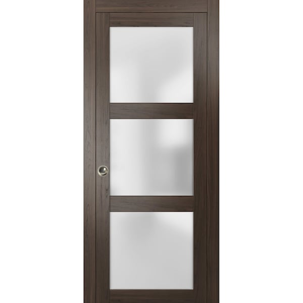 Sartodoors Pocket Interior Door, 32" x 80", Chocolate LUCIA2552PD-CA-32 - main